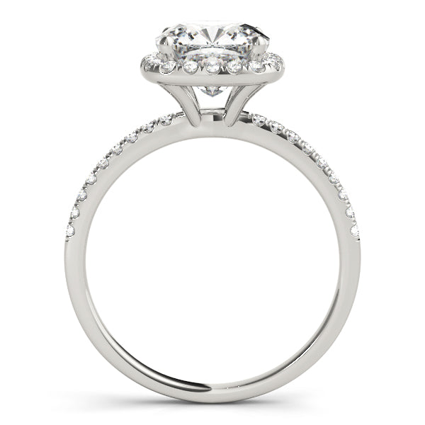 Cushion Halo Engagement Ring