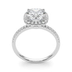 Cushion Halo Engagement Ring