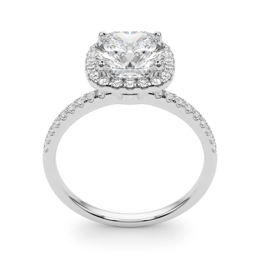 Cushion Halo Engagement Ring