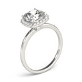Square Cushion Halo Engagement Ring