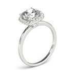 Square Cushion Halo Engagement Ring