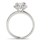Square Cushion Halo Engagement Ring