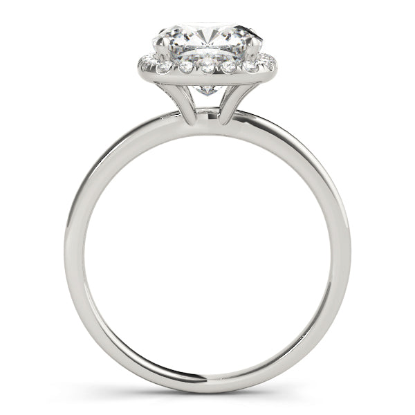 Square Cushion Halo Engagement Ring