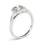 Cushion Cathedral Halo Engagement Ring