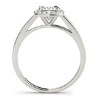 Cushion Cathedral Halo Engagement Ring