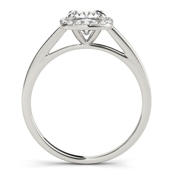 Cushion Cathedral Halo Engagement Ring