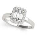 Emerald Cut Diamond Engagement Ring with Halo Setting 3.8 Carat