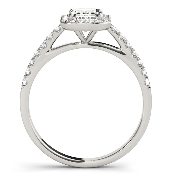 Emerald Cut Halo Diamond Engagement Ring 3.8 Carat Center