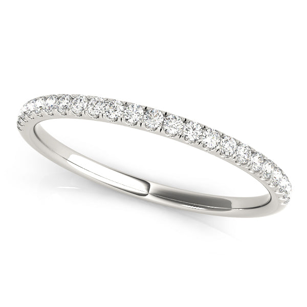Straight Diamond Wedding Band Ring