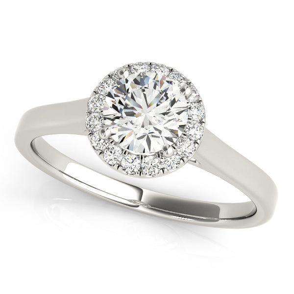 Classic Round Halo Diamond Engagement Ring