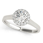 Classic Round Halo Diamond Engagement Ring