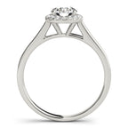 Classic Round Halo Diamond Engagement Ring