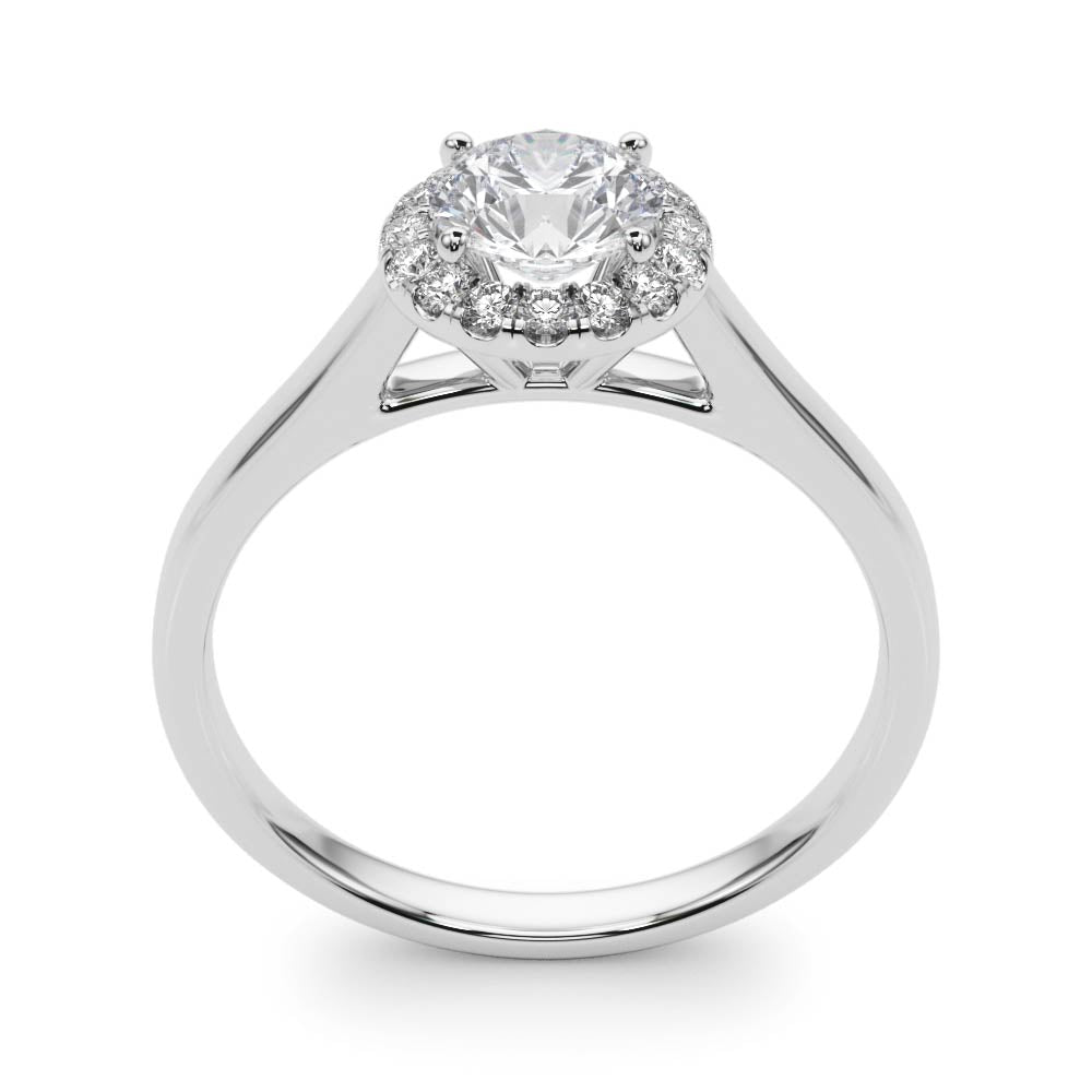 Classic Round Halo Diamond Engagement Ring