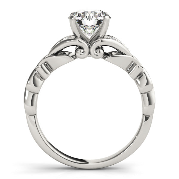 Nature Inspired Cluster Accent Engagement Ring