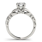 Nature Inspired Cluster Accent Engagement Ring