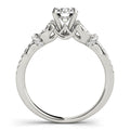 Infinity Split Shank Engagement Ring – 14KT Semi-Mount Cluster Design