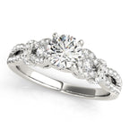 Infinity Split Shank Cluster Engagement Ring
