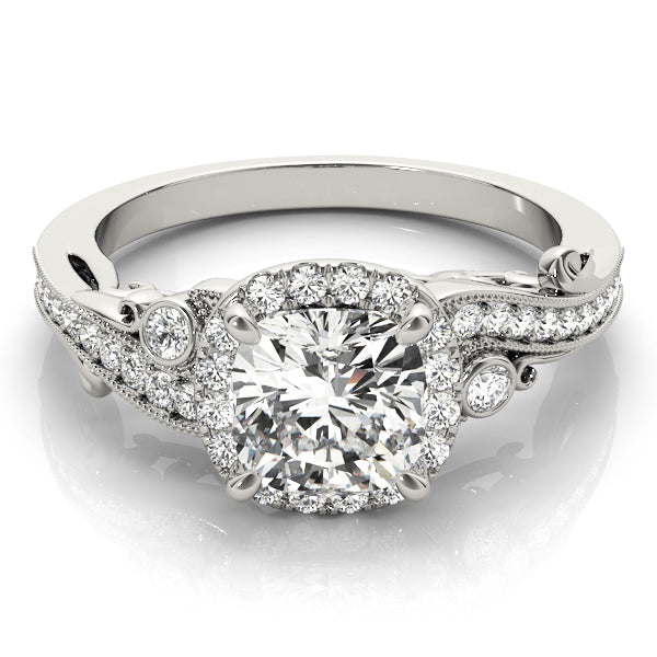 Antique Style Cushion Cut Engagement Ring