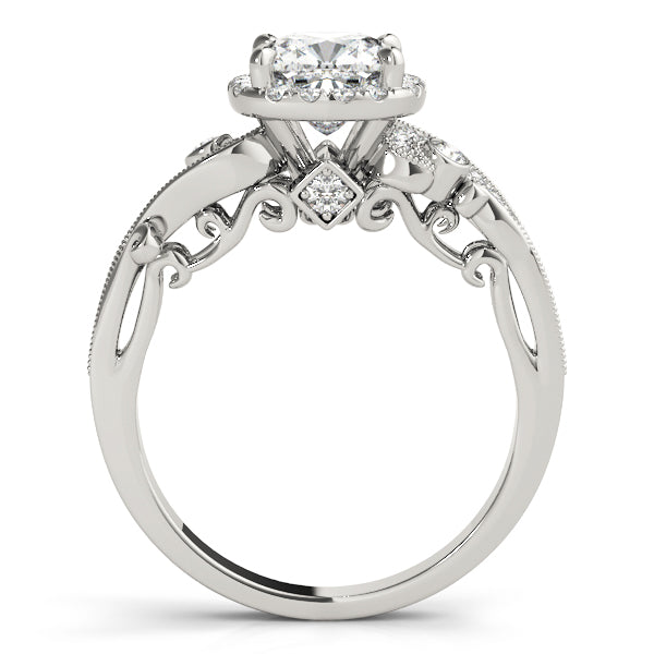 Antique Style Cushion Cut Engagement Ring