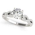 Infinity Twisted Diamond Engagement Ring