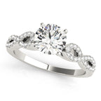 Infinity Twisted Diamond Engagement Ring