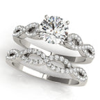 Infinity Twisted Diamond Engagement Ring