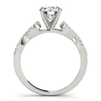 Infinity Twisted Diamond Engagement Ring