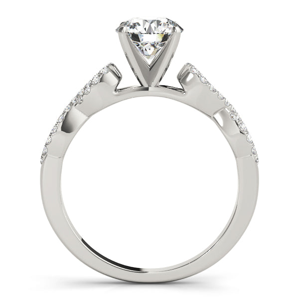 Infinity Twisted Diamond Engagement Ring