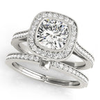 Cushion Halo Diamond Engagement Ring