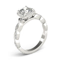 Cushion Halo Twisted Shank Engagement Ring