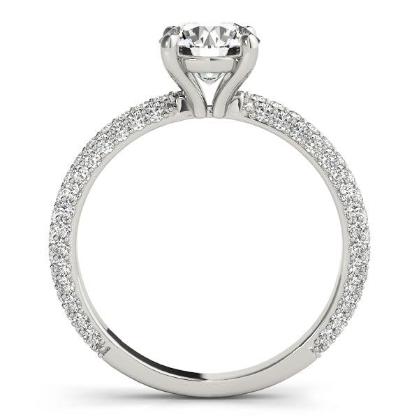 Pavé Set Round Engagement Ring