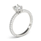 Oval Multirow Pavé Engagement Ring