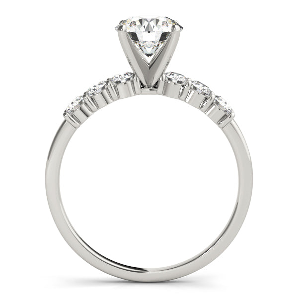 Single Row Shared Prong Engagement Ring