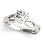 Twisted Shank Solitaire Diamond Engagement Ring Setting