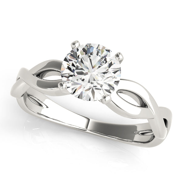 Twisted Shank Solitaire Diamond Engagement Ring Setting