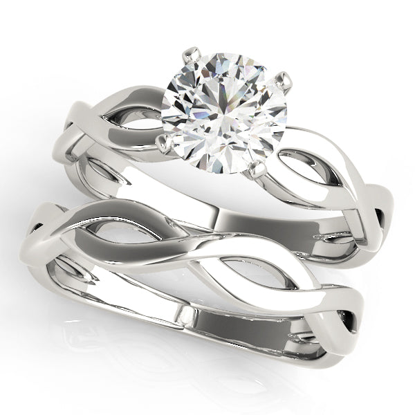 Twisted Shank Solitaire Diamond Engagement Ring Setting