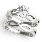 Twisted Shank Solitaire Diamond Engagement Ring Setting