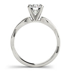Twisted Shank Solitaire Diamond Engagement Ring Setting