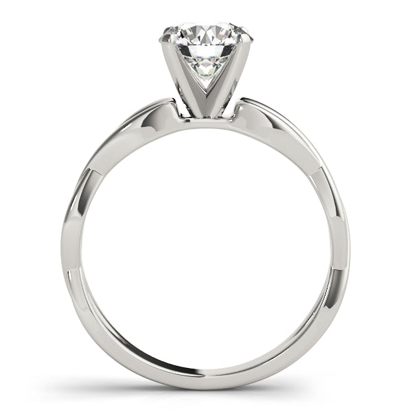 Twisted Shank Solitaire Diamond Engagement Ring Setting