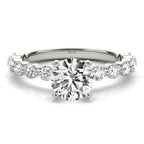 Single Shared Prong Diamond Engagement Ring