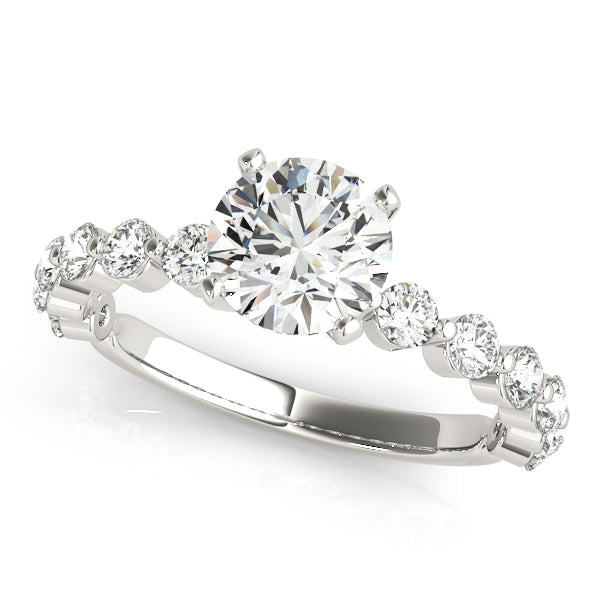 Single Shared Prong Diamond Engagement Ring
