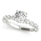 Single Shared Prong Diamond Engagement Ring