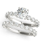 Single Shared Prong Diamond Engagement Ring