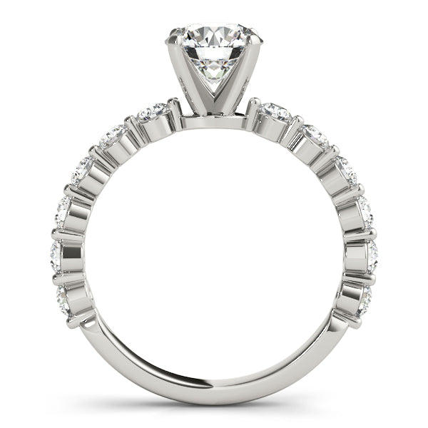 Single Shared Prong Diamond Engagement Ring