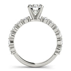 Single Shared Prong Diamond Engagement Ring