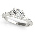 Vintage Hidden Halo Accent Engagement Ring