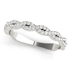 Twist Design Diamond Stackable Wedding Band