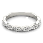 Twist Design Diamond Stackable Wedding Band