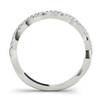 Twist Design Diamond Stackable Wedding Band