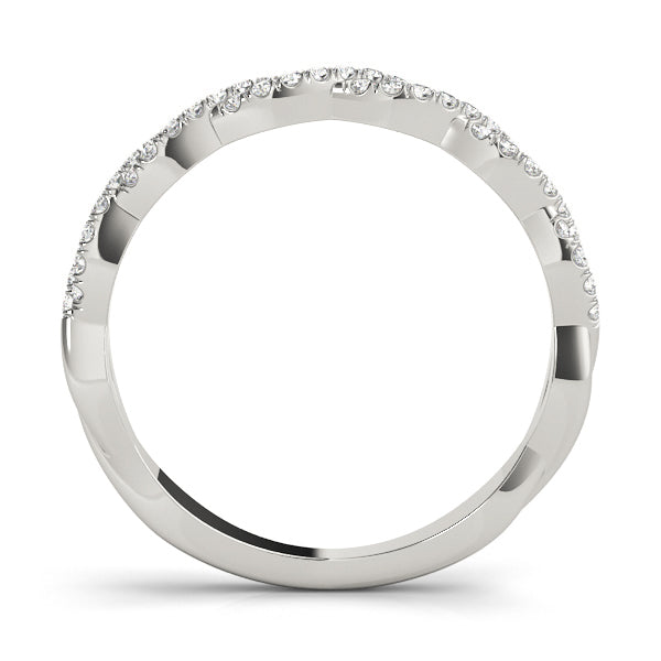 Twist Design Diamond Stackable Wedding Band